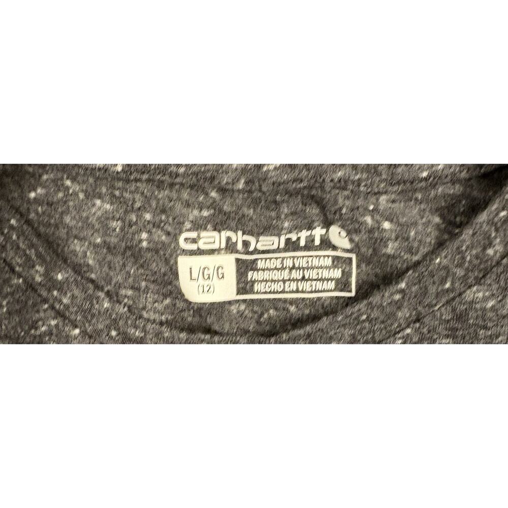 Carhartt Girls Gray Heathered Short Sleeve T-shirt Size Large (12) - Picture 2 of 4